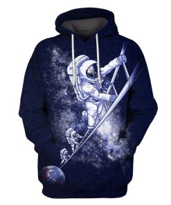 Astronauts Climbing Up Space Custom T-shirt - Hoodies Apparel GH110273 3D Custom Fleece Hoodies Hoodie S 
