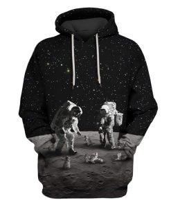 Astronauts in space Custom T-shirt - Hoodies Apparel HD-GH20103 3D Custom Fleece Hoodies Hoodie S 