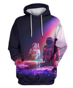 Astronauts Jumping Into The Light Custom T-shirt - Hoodies Apparel HD-GH110526 3D Custom Fleece Hoodies Hoodie S 