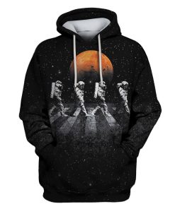 Astronauts Walking In Out Space Custom T-shirt - Hoodies Apparel HD-GH110495 3D Custom Fleece Hoodies Hoodie S 