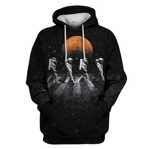Astronauts Walking In Out Space Custom T-shirt - Hoodies Apparel HD-GH110495 3D Custom Fleece Hoodies Hoodie S