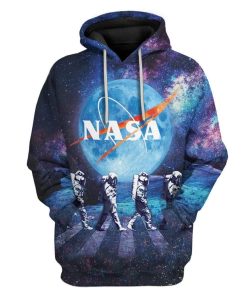 Astronauts Walking in Space Custom T-Shirts Hoodies Apparel NA-DT2312192 3D Custom Fleece Hoodies Hoodie S 