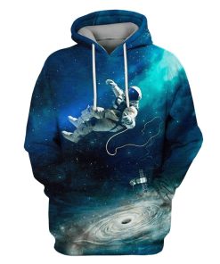 Astronut Floating Away Into Space Custom T-shirt - Hoodies Apparel HD-GH110258 3D Custom Fleece Hoodies Hoodie S 