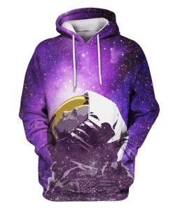 Astronut Looking Up Galaxy Custom T-shirt - Hoodies Apparel GH110346 3D Custom Fleece Hoodies Hoodie S 