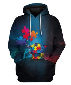 Autism Awareness Baby Yoda Custom T-Shirts Hoodies Apparel CO-TA2412193 3D Custom Fleece Hoodies Hoodie S 