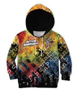 AUTISM AWARENESS Custom Hoodies T-shirt Apparel HD-GH1106180K kid 3D apparel Kid Hoodie S/6-8 
