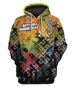 Autism Awareness Custom T-shirt - Hoodies Apparel HD-GH1106180 3D Custom Fleece Hoodies Hoodie S 