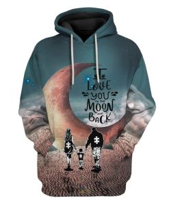 Autism I Love You To The Moon And Back Custom T-Shirts Hoodies Apparel AU-DT2412195 3D Custom Fleece Hoodies Hoodie S 