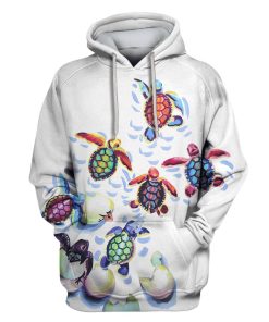 Baby Sea Turtle Custom T-shirt - Hoodies Apparel HD-GH110562 3D Custom Fleece Hoodies Hoodie S 