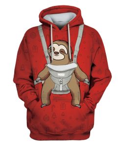 Baby Sloth On Christmas Custom T-shirt - Hoodies Apparel HD-PET110212 3D Custom Fleece Hoodies Hoodie S 