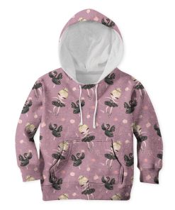 Ballet Dancer And White Swan Custom Hoodies T-shirt Apparel HD-PET110317K kid 3D apparel Kid Hoodie S/6-8 