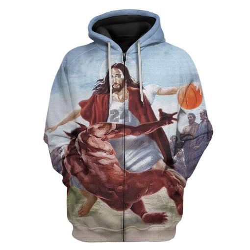 Basketball God Custom T-Shirts Hoodies Apparel HD-AT0302203 3D Custom Fleece Hoodies Zip Hoodie S