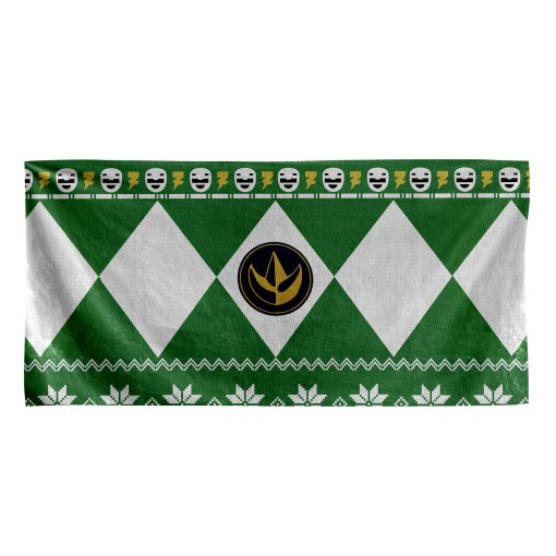 Gearhumans 3D Green Power Ranger Hawaii Beach Towel