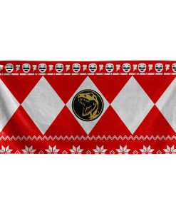 Gearhumans 3D Red Power Ranger Hawaii Beach Towel