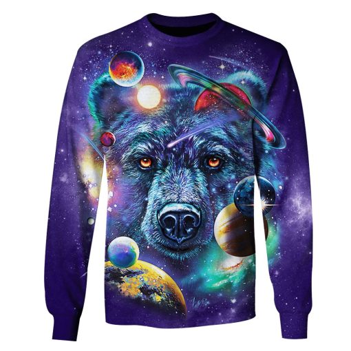 Bear and Universe Custom T-shirt - Hoodies Apparel GH110402 3D Custom Fleece Hoodies Long Sleeve S