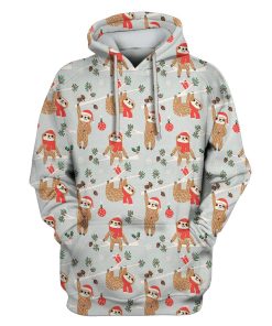 Bear Merry Christmas Custom T-shirt - Hoodies Apparel HD-PET110391 3D Custom Fleece Hoodies Hoodie S 