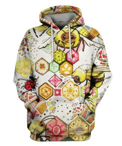 Beautiful Bees Custom T-shirt - Hoodies Apparel HD-PET110224 3D Custom Fleece Hoodies Hoodie S 