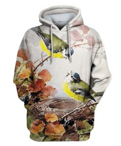 Beautiful Birds Custom T-shirt - Hoodies Apparel HD-PET110385 3D Custom Fleece Hoodies Hoodie S 