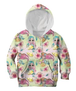 Beautiful Mermaid Princess Custom Hoodies T-shirt Apparel HD-PET110353K kid 3D apparel Kid Hoodie S/6-8 