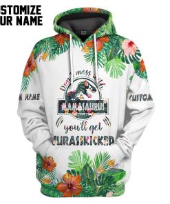 [Best Gift For Mother's Day] Gearhuman 3D Dont Mess With Mamasaurus Custom Name Tshirt Hoodie Apparel GB10035 3D Apparel Hoodie S