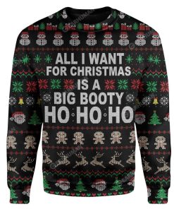 Big Booty Hoe Ho Ho Ho Custom Sweater Apparel HD-QM28111918 Ugly Christmas Sweater Long Sleeve S 