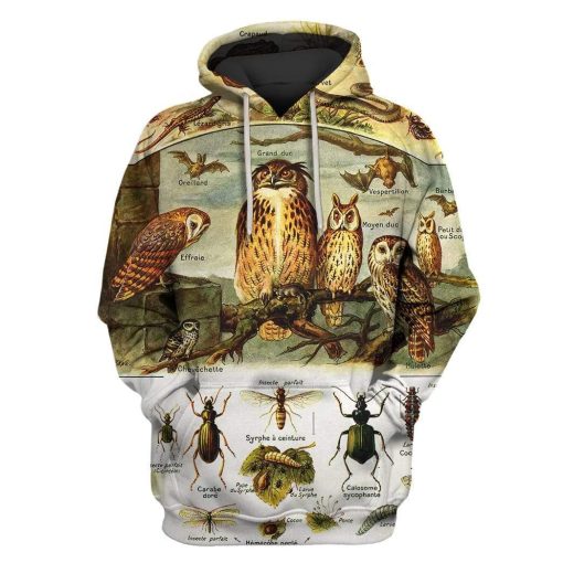 Birds and insects Custom T-shirt - Hoodies Apparel HD-GH110675 3D Custom Fleece Hoodies Hoodie S