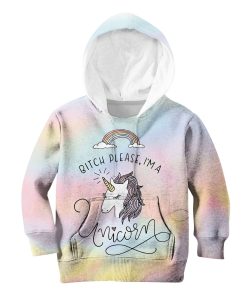 Bitch Please, I'm A Unicorn Custom Hoodies T-shirt Apparel HD-UNI110109K kid 3D apparel Kid Hoodie S/6-8 