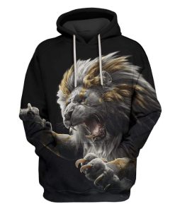 Black and gold lion Custom T-shirt - Hoodies Apparel HD-PET110461 3D Custom Fleece Hoodies Hoodie S
