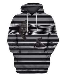 Black cat Hoodies - T-Shirts Apparel PET101115 3D Custom Fleece Hoodies Hoodie S 