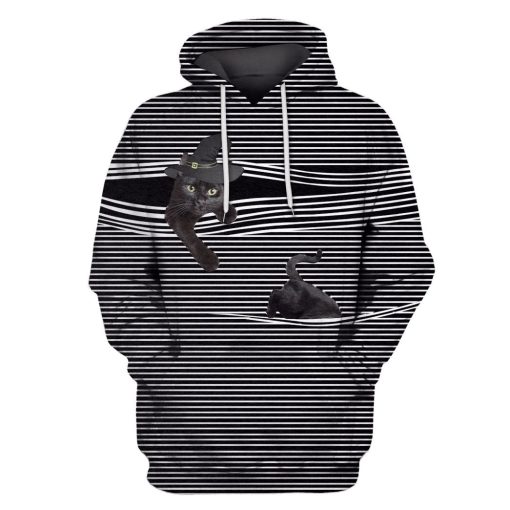 Black cat Hoodies - T-Shirts Apparel PET101115 3D Custom Fleece Hoodies Hoodie S