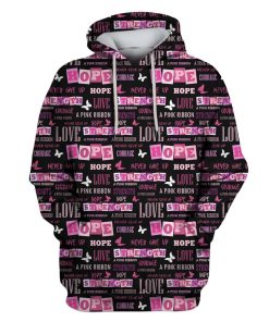 Breast Cancer Awareness Custom T-shirt - Hoodies Apparel HD-CC101100 3D Custom Fleece Hoodies Hoodie S 