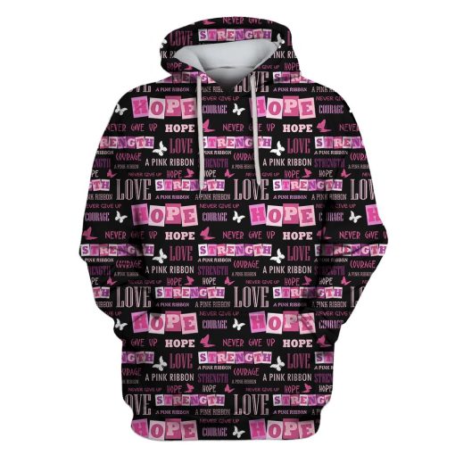 Breast Cancer Awareness Custom T-shirt - Hoodies Apparel HD-CC101100 3D Custom Fleece Hoodies Hoodie S