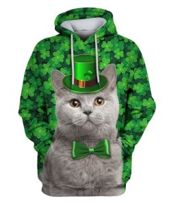 British Shorthair Custom T-shirt - Hoodies Apparel HD-PET110430 3D Custom Fleece Hoodies Hoodie S 