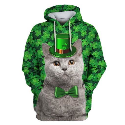 British Shorthair Custom T-shirt - Hoodies Apparel HD-PET110430 3D Custom Fleece Hoodies Hoodie S
