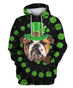 Bulldog Custom T-shirt - Hoodies Apparel HD-PET110440 3D Custom Fleece Hoodies Hoodie S 
