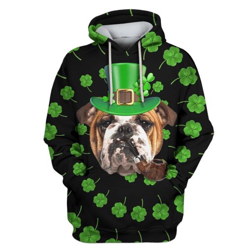 Bulldog Custom T-shirt - Hoodies Apparel HD-PET110440 3D Custom Fleece Hoodies Hoodie S