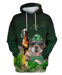 Bulldog Custom T-shirt - Hoodies Apparel HD-PET110456 3D Custom Fleece Hoodies Hoodie S 