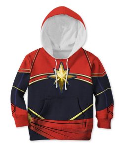 Captain Marvel Custom Hoodies T-shirt Apparel HD-MV110738K kid 3D apparel Kid Hoodie S/6-8 