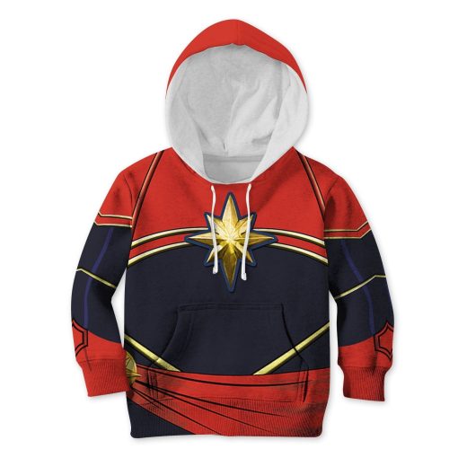 Captain Marvel Custom Hoodies T-shirt Apparel HD-MV110738K kid 3D apparel Kid Hoodie S/6-8