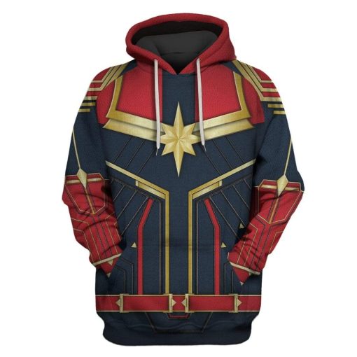 Captain Marvel Custom T-shirt - Hoodies Apparel HD-MV110739 3D Custom Fleece Hoodies Hoodie S