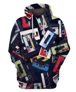 Cassettes Custom T-shirt - Hoodies Apparel GH110438 3D Custom Fleece Hoodies Hoodie S 