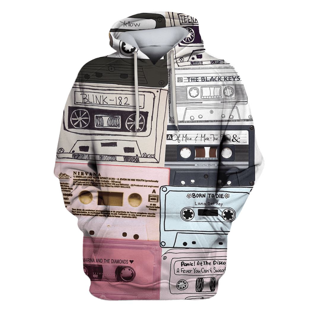 Gearhumans Cassettes Custom T-shirt - Hoodies Apparel 1 Cassettes Custom T-shirt - Hoodies Apparel HD-GH110650 3D Custom Fleece Hoodies Hoodie S
