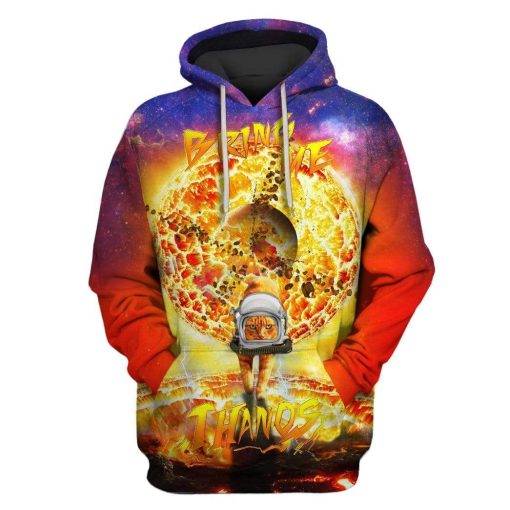 Cat Astronaut Bring Me Thanos Custom T-shirt - Hoodies Apparel HD-GH20070 3D Custom Fleece Hoodies Hoodie S