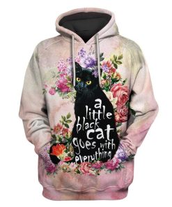 Cat with flowers Custom T-shirt - Hoodies Apparel HD-GH20010 3D Custom Fleece Hoodies Hoodie S 