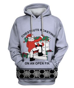 CHESTNUTS ROASTING ON AN OPEN FIRE Custom T-shirt - Hoodies Apparel HD-UGL110188 3D Custom Fleece Hoodies Hoodie S 