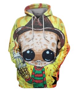 Chibi of Freddy Krueger Hoodies - T-Shirts - Zip Hoodies Apparel MV110203 3D Custom Fleece Hoodies Hoodie S 