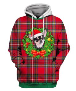 Christmas Dog Custom T-shirt - Hoodies Apparel HD-UGL110108 3D Custom Fleece Hoodies Hoodie S 