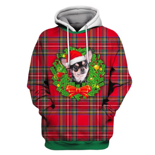 Christmas Dog Custom T-shirt - Hoodies Apparel HD-UGL110108 3D Custom Fleece Hoodies Hoodie S