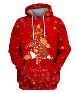 Christmas Food Tree Custom T-shirt - Hoodies Apparel NL110104 3D Custom Fleece Hoodies Hoodie S