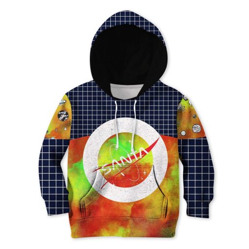 Christmas Santa Space Custom Hoodies T-shirt Apparel HD-GH1106212K kid 3D apparel Kid Hoodie S/6-8